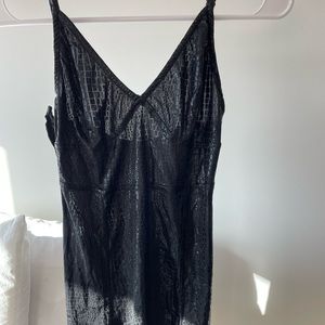 Black Snake Skin Dress